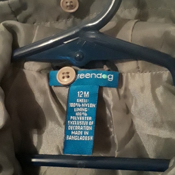 Baby Boys...Green dog (Sport) hooded coat - Picture 3 of 6